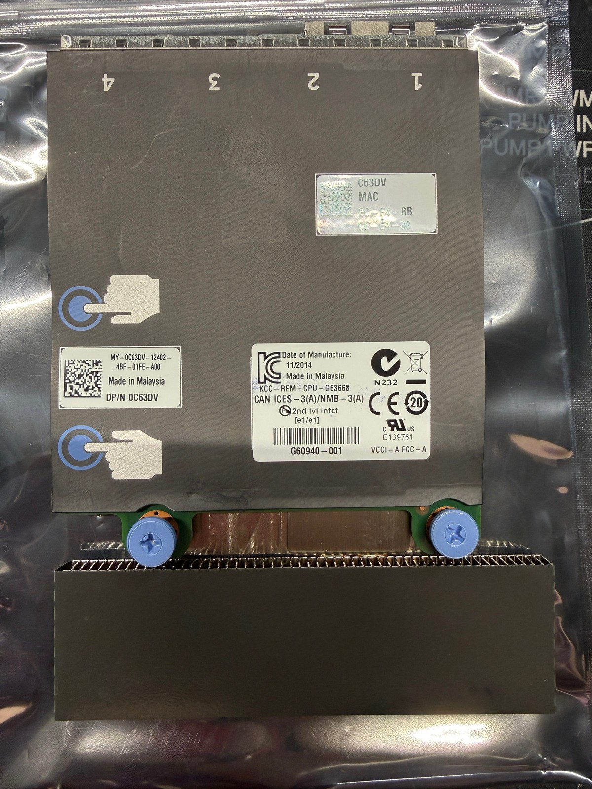 Dell Intel X520 I350 Quad Port 2x10Gb SFP+ 2x1Gb Network Daughter Card
