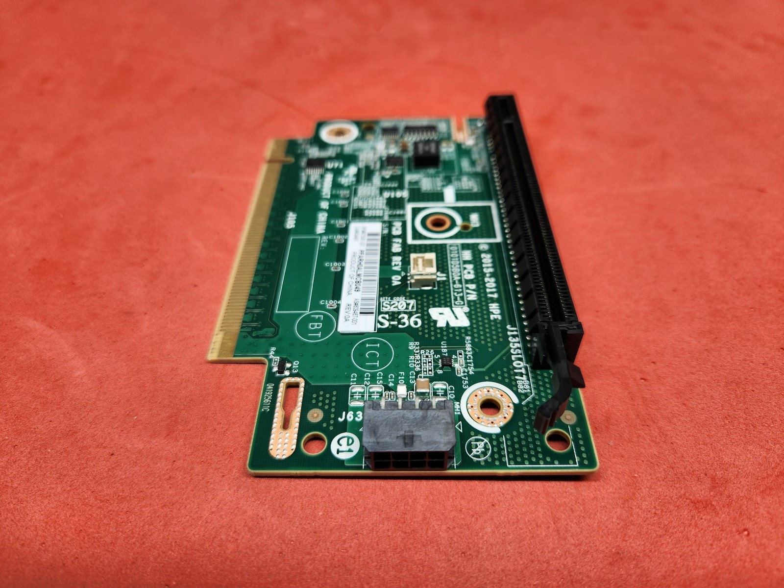 HP 875061-001 DL380 Gen10 1-S x16 PCIe Tertiary Riser Board/Card 809467-001