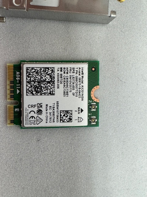 👍 New Intel/ Asus AX201 802.11ac 2.4Gbps WiFi Bluetooth 5.2 AX201NGW.NV 01AX798