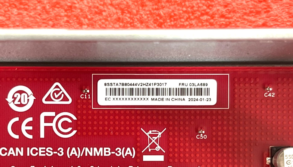 Lenovo ThinkSystem SR685a V3 PCIe Gen5 x16 FHHL Riser Board FRU 03LA689 AI NICs