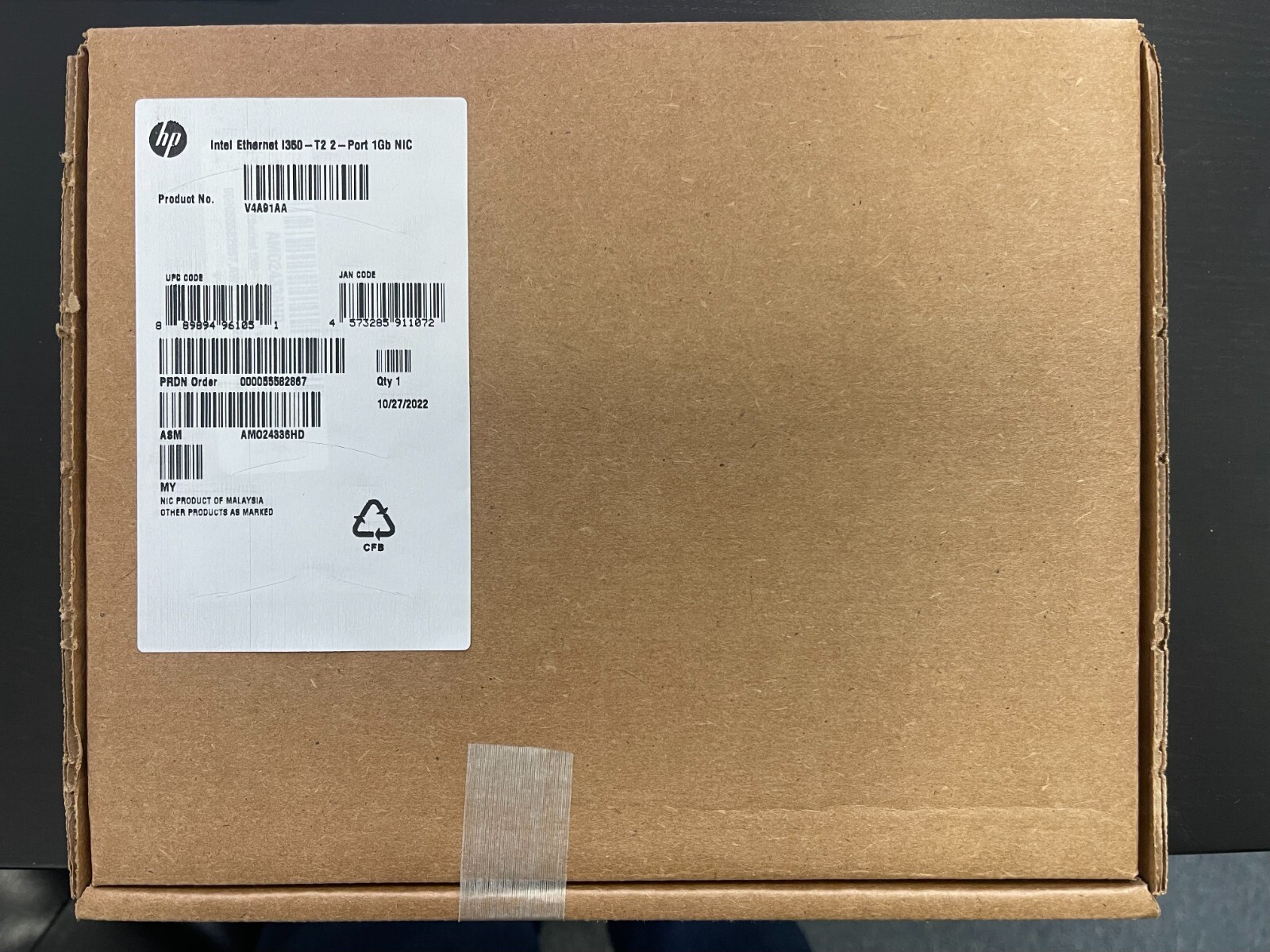 HPE Server Adapter i350-T2 Dual Port Gigabit PCI-E2.1×4 Ethernet Card V4A91AA
