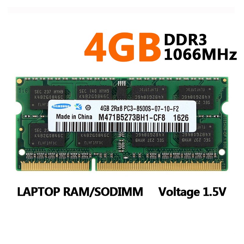 Samsung 4GB 8GB 16GB DDR3/3L 1066 1333 1600 1866 MHz 204-PIN Laptop SO-DIMM Ram