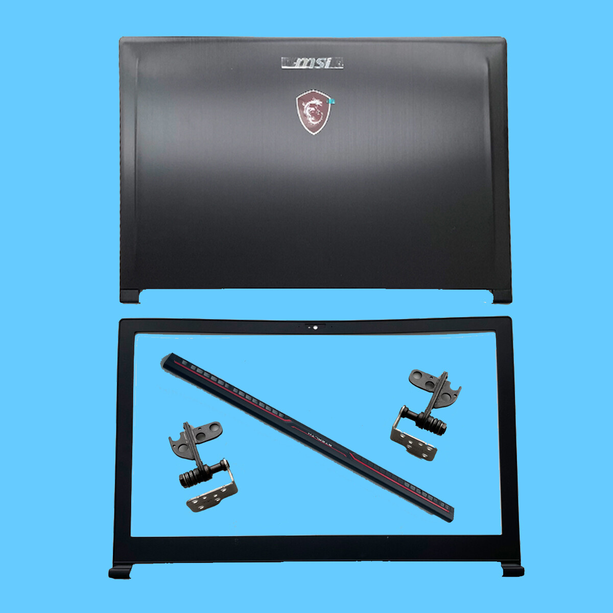 New For MSI GS63 GS63VR MS-16K5 LCD Back Cover+Bezel +Hinges+H C 3076K5A211 USA