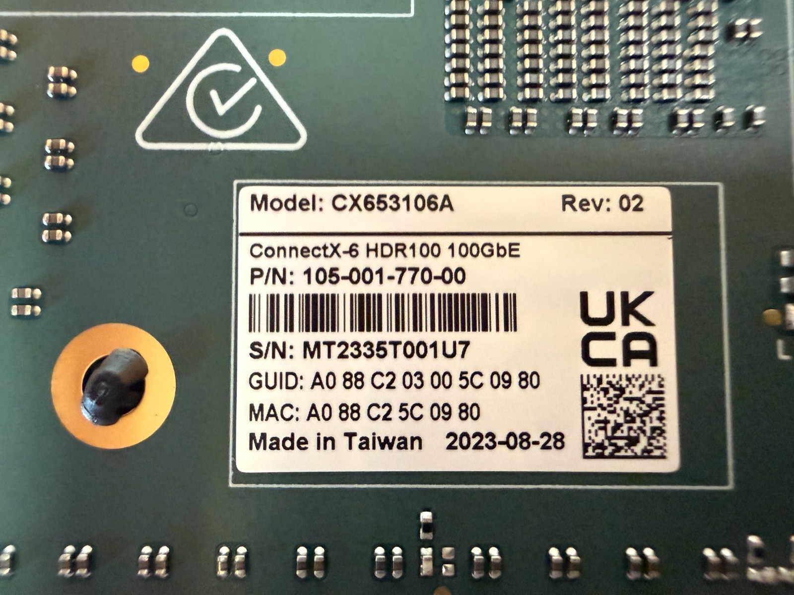 NIVIDIA / MELLANOX MCX653106A ConnectX-6 HDR 100GbE (H7)