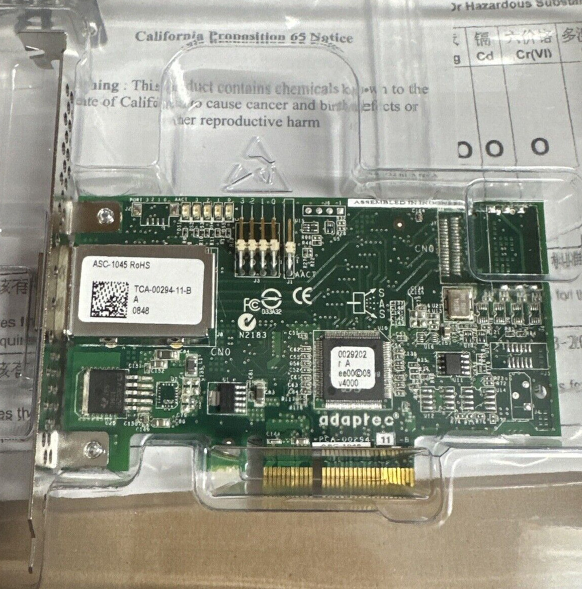 New Adaptec ASC-1045 2259500-R SATA/SAS 4-Port Serial HBA Host Bus Adapter Card