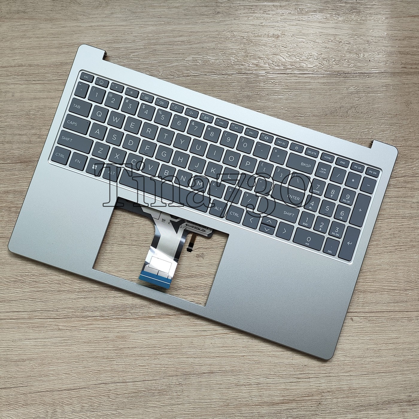 New For HP 15-FC 15-FD 15.6” Silver Palmrest Keyboard With Backlit N36752-001