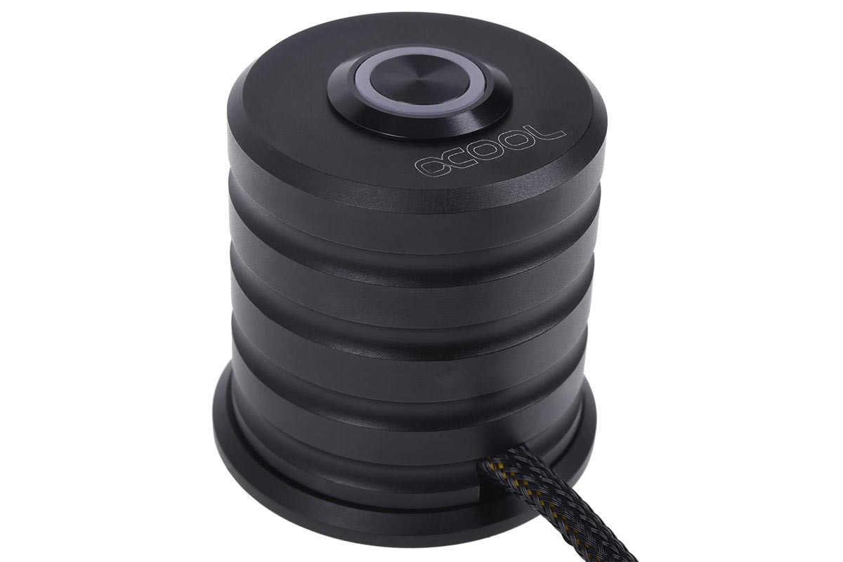 Alphacool Power Button with Button 19mm Red Illuminated – Deep Black