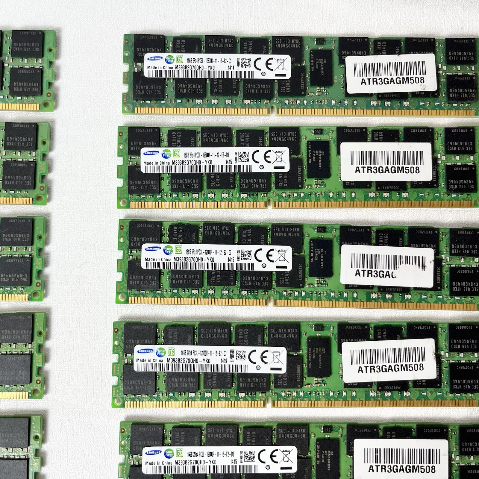 Lot 16GB Samsung 256GB (16x16GB) DDR3 PC3L- 12800R M393B2G70QH0-YKO