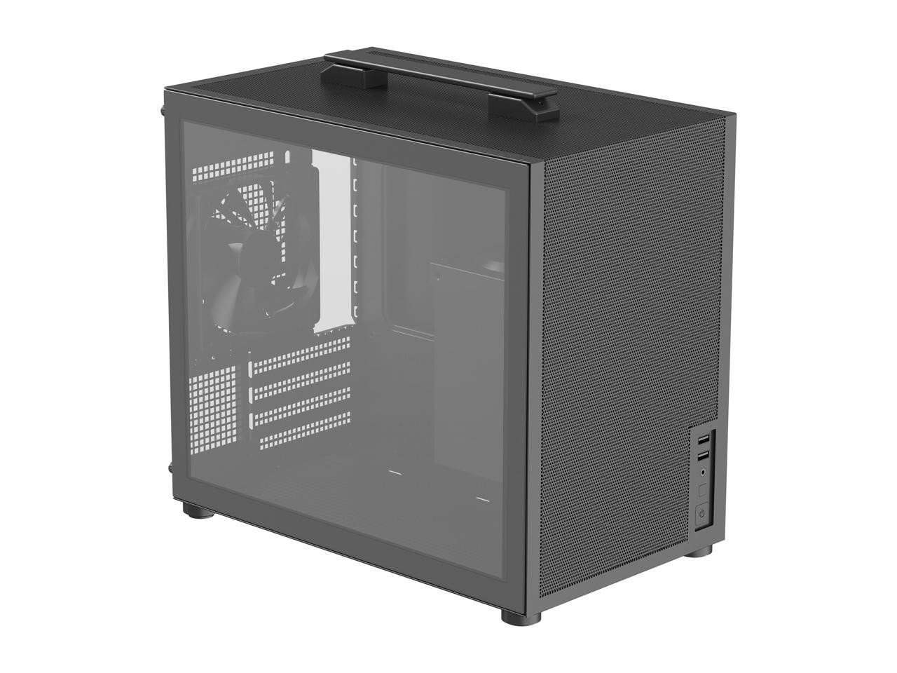Rosewill Micro ATX Mini Tower PC Case with Pre-Installed 400W Power Supply | Lef