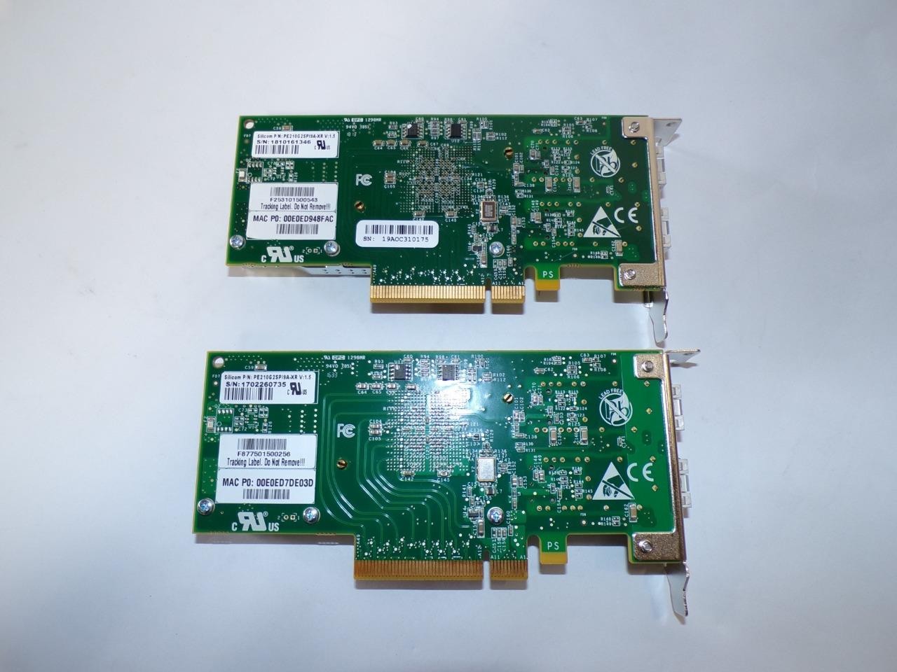 *Lot of 2* Silicom PE210G2SPI9A-XR Dual-port 10Gb Ethernet Server Adapter