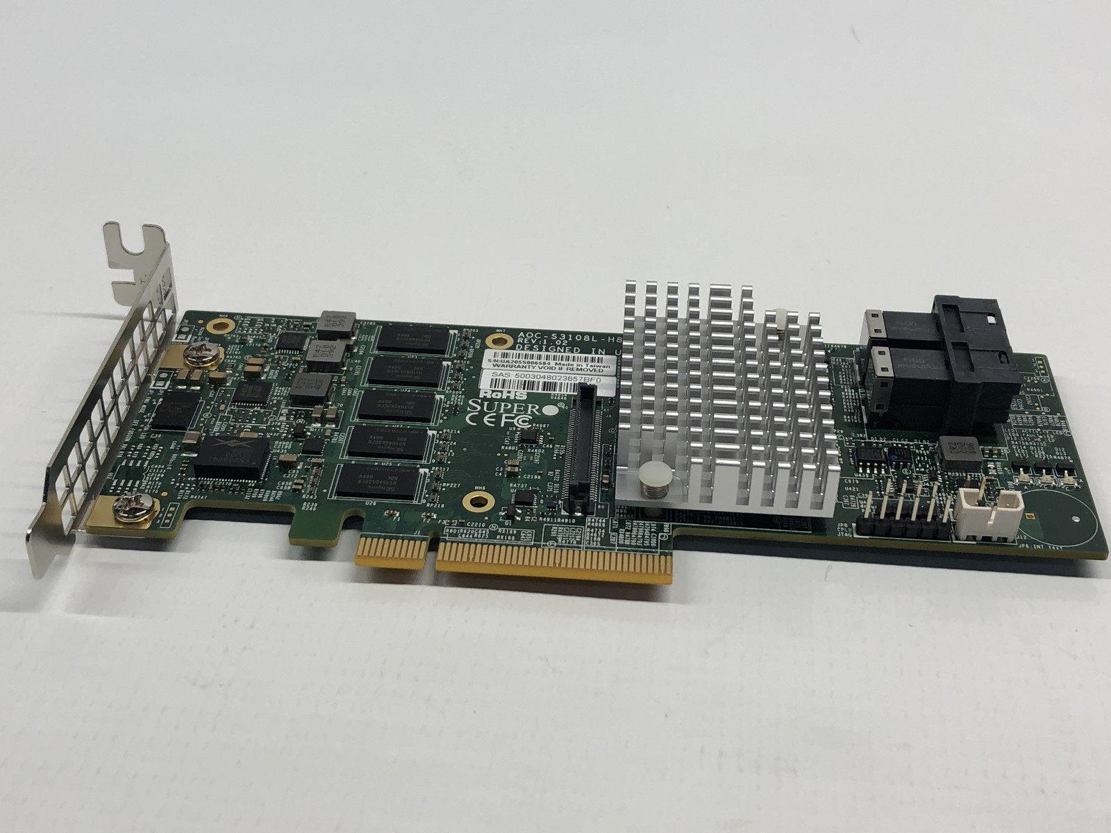 Supermicro AOC-S3108L-H8 Low Profile 12Gb/s Eight-Port SAS Internal RAID Adapter
