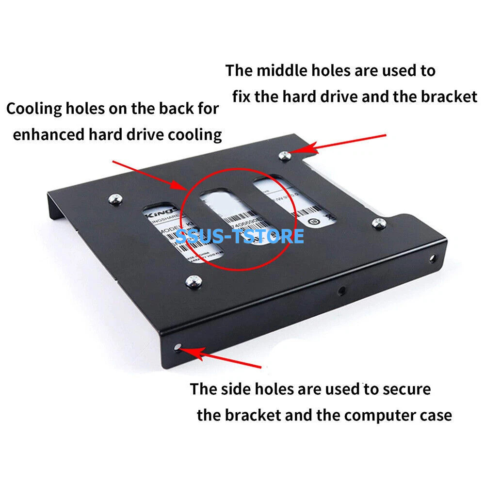 Lot 2.5″ to 3.5″ Bay SSD Metal Hard Drive HDD Mounting Bracket Adapter Dock/Tray