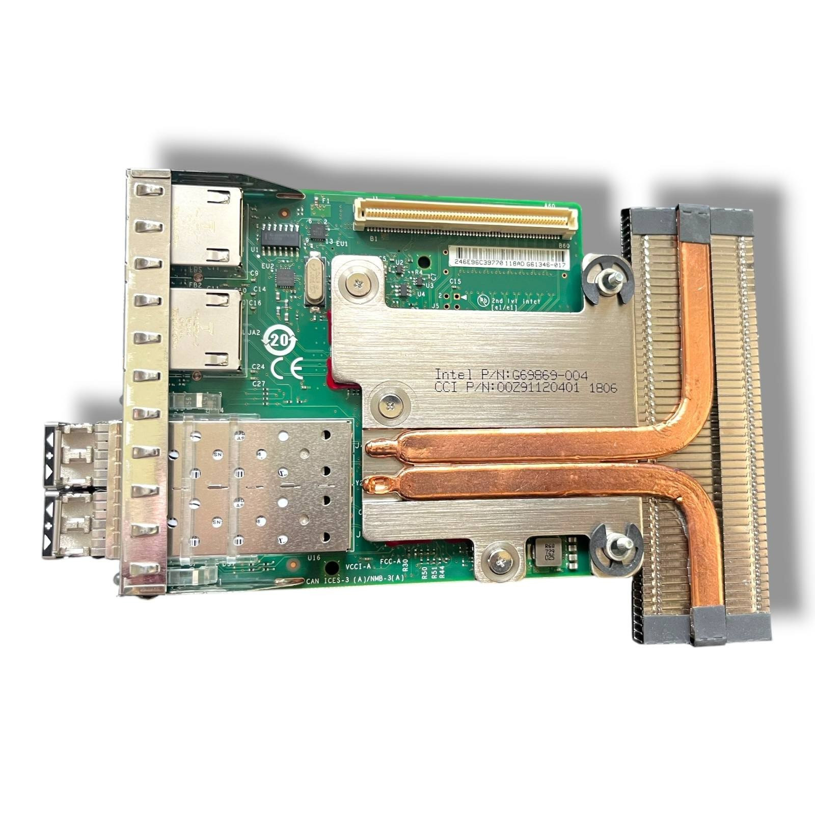 Dell Intel X520/I350 Quad Port rNDC 0C63DV Card + 2x Intel 10G SFP+ Module