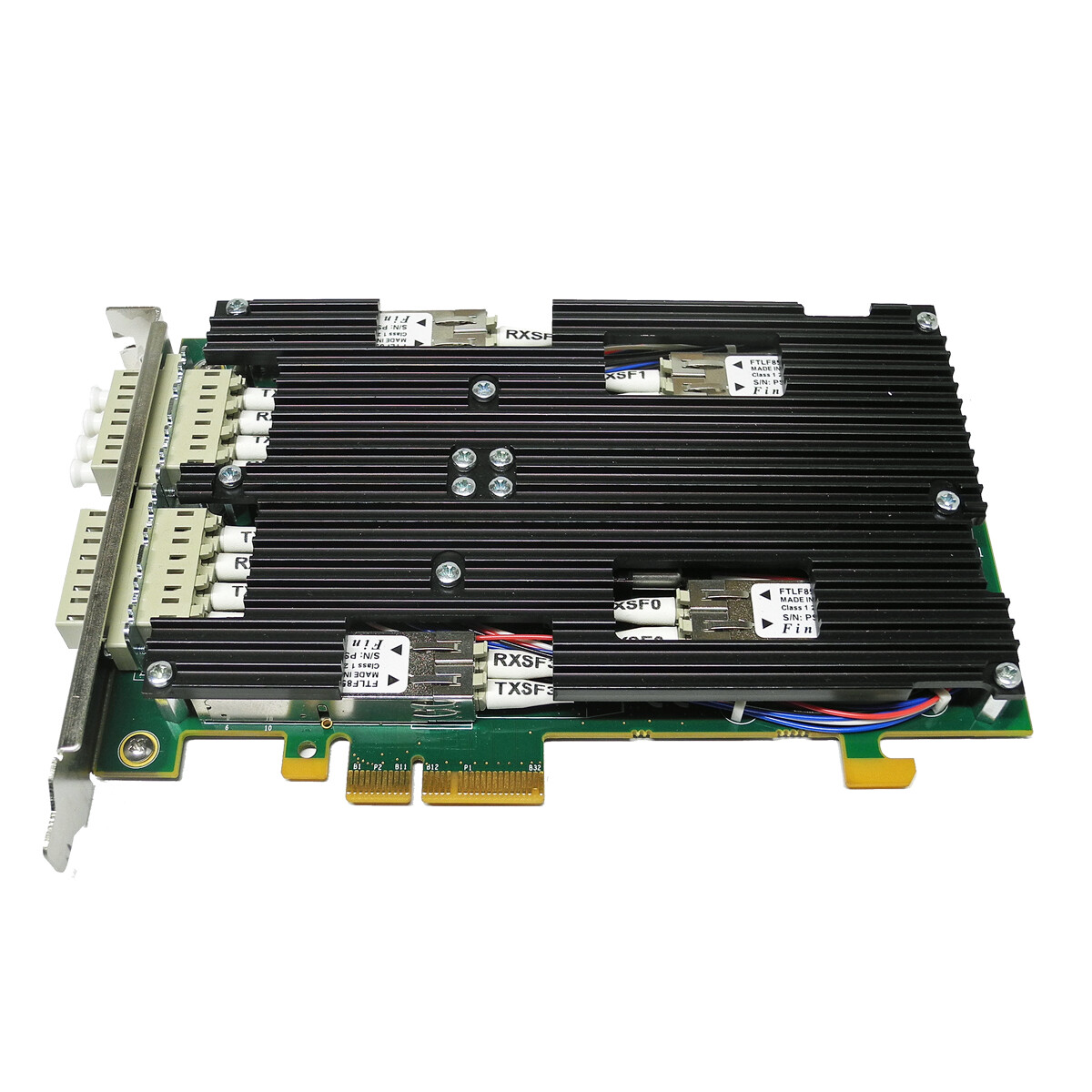 Riverbed NIC-1-001G-4SX-BP Quad Port 1GbE Fiber SX PCIe x4 Network Card