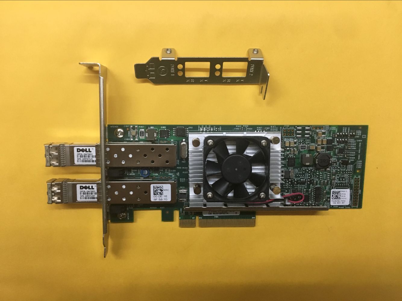 DELL Broadcom N20KJ BCM57810S Dual Port 10Gbe Network Card + 2* FTLX8571D3BCL