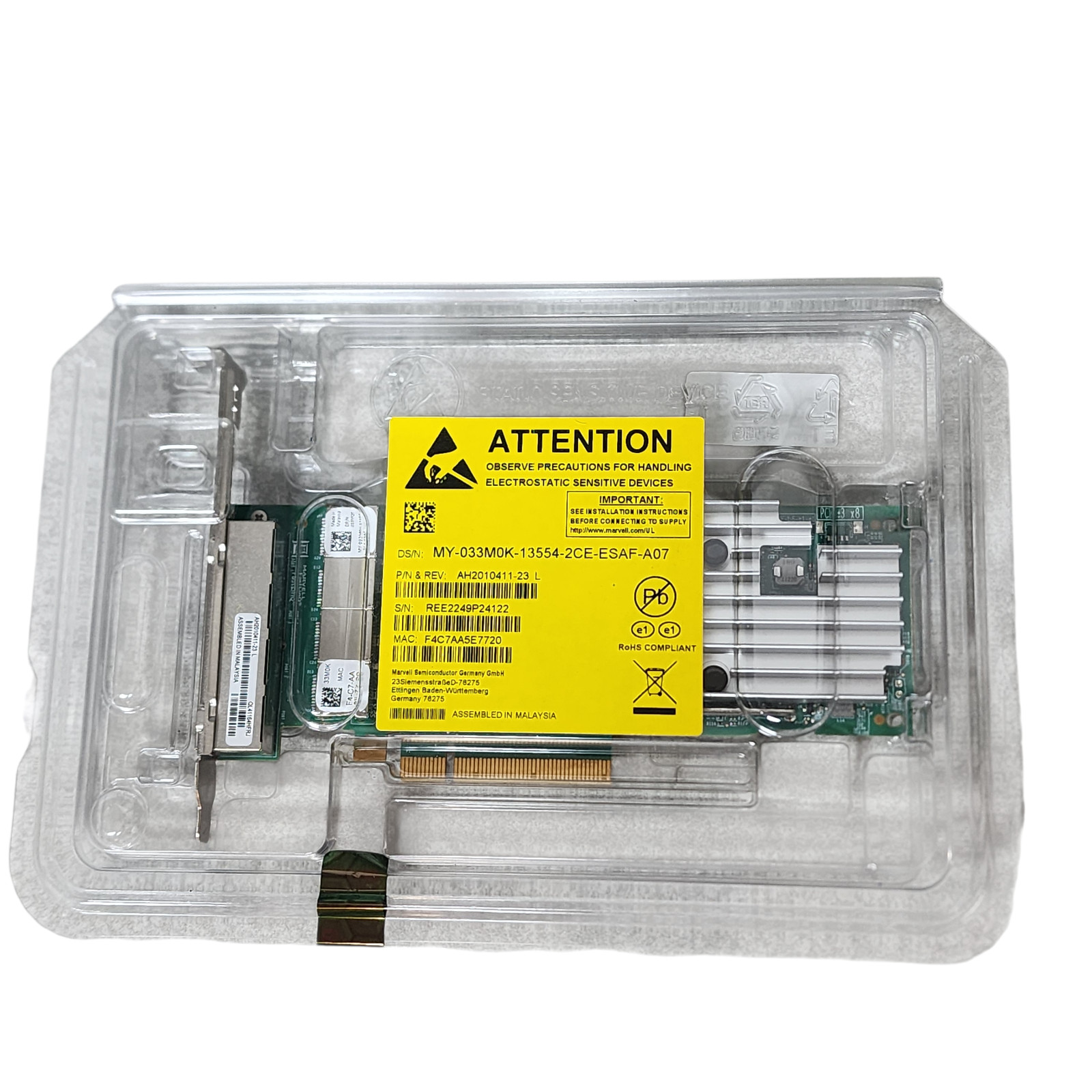 Lot Of 7 Dell Qlogic QL41164HFRJ Quad Port 10GbE RJ-45 10GBase-T Network Cards