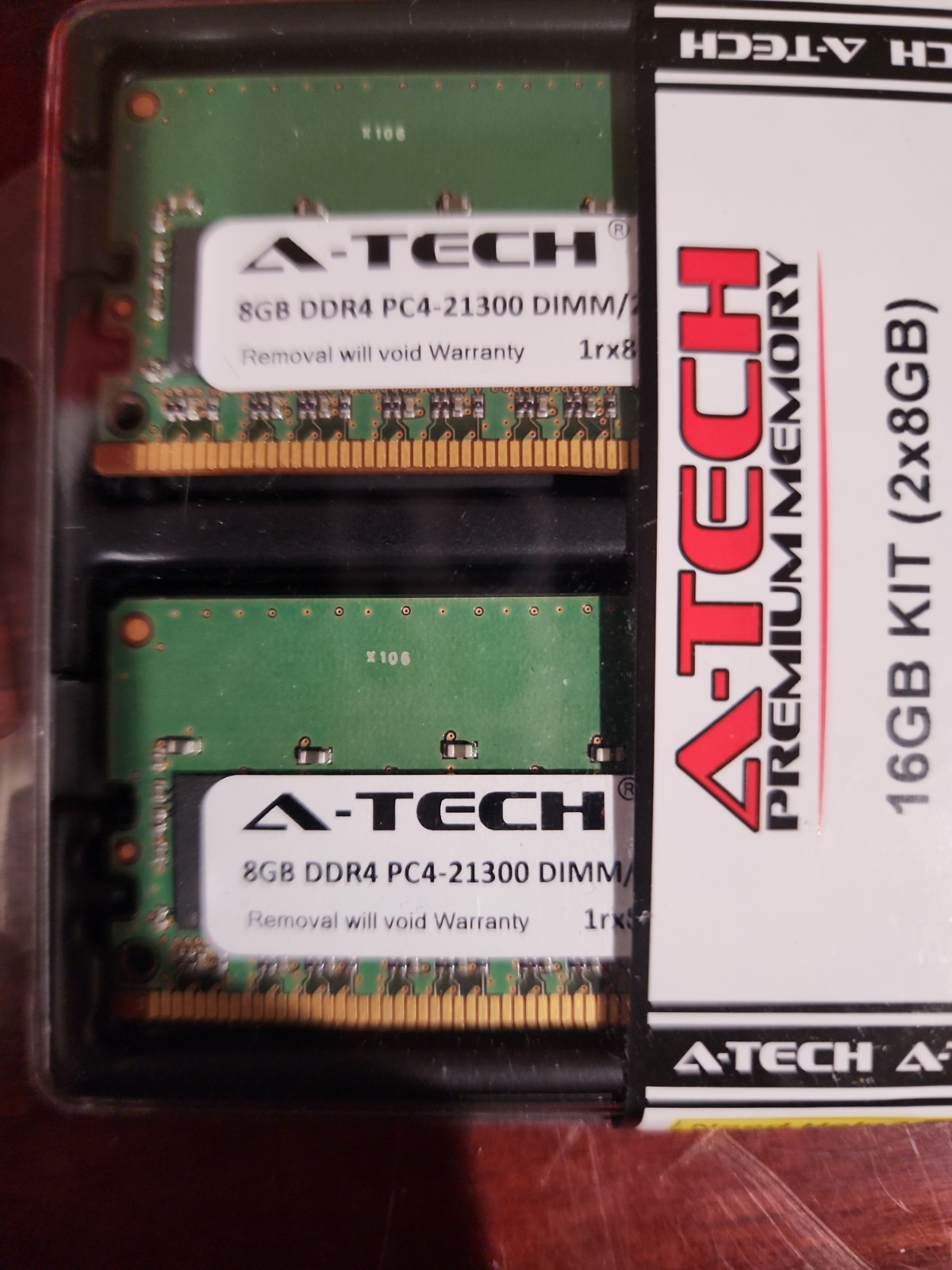 A-Tech 16GB (2x8GB) DDR4 2666 MHz UDIMM Kit (2 x 8GB), Multicolor