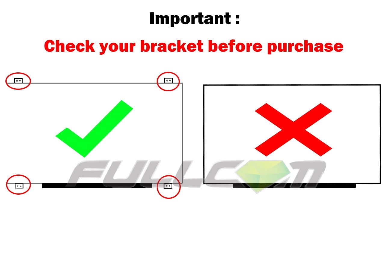 New LCD Replacement Screen 15.6 Inch NT156WHM-N45 (with Brackets) HD 1366×768…