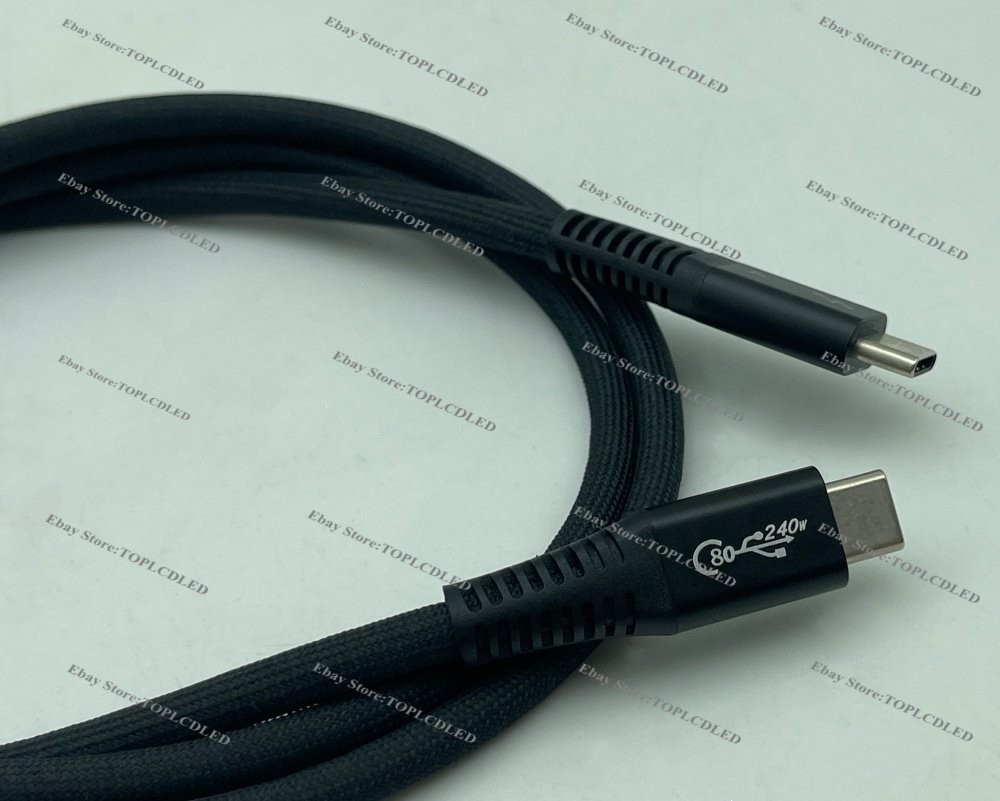 Thunderbolt 4 3 USB 4.0 Type-C Fast Charging&Data Cable 80Gbps PD 240W 8K Wire