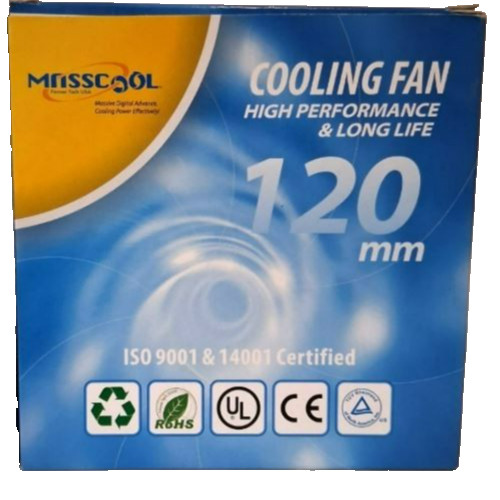 NEW Masscool Cooling Fan 120mm Model # FD12025S1L3/4 UPC #55966 21225 Lot of 2