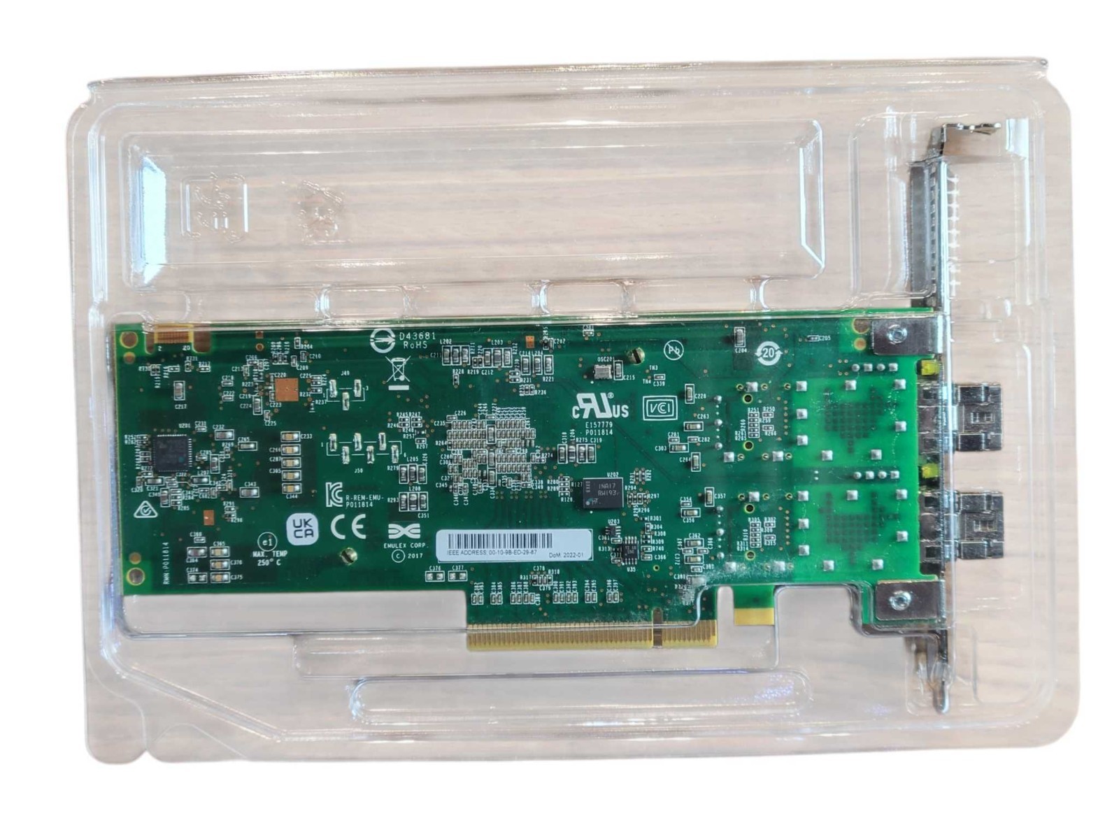 Dell Emulex LPe35002-M2 32Gbps PCIe Fibre HBA 0PD89Y 0HWXGN 2x AFBR-57G5MZ-EL5