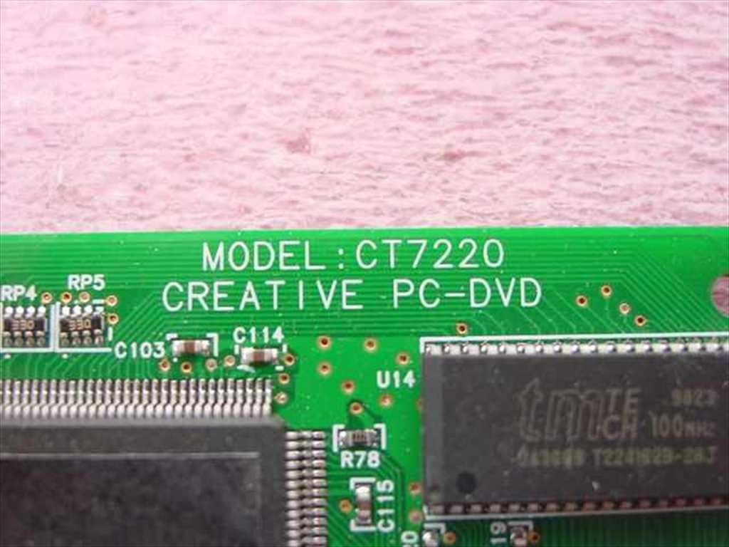Creative Labs PCI Video Card DXR2 DVD Decoder Dual CT7220