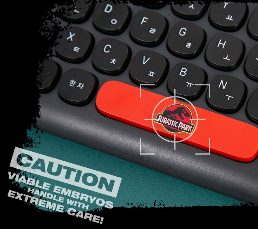 Royche Universal Jurassic Park Wireless Keyboard Multi-Pairing Genuine