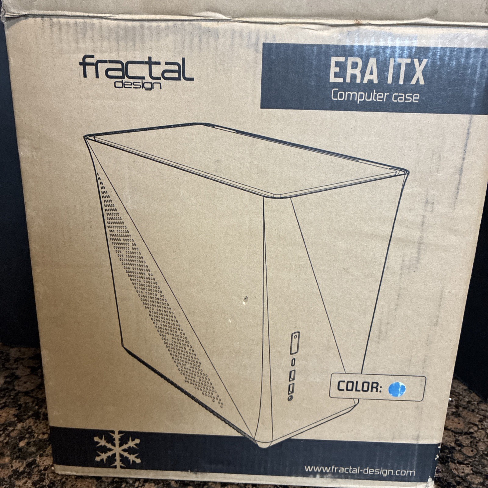 Fractal Design Era ITX V1 Aluminum Steel PC Case FD-CA-ERA-ITX-BU Midnight Blue