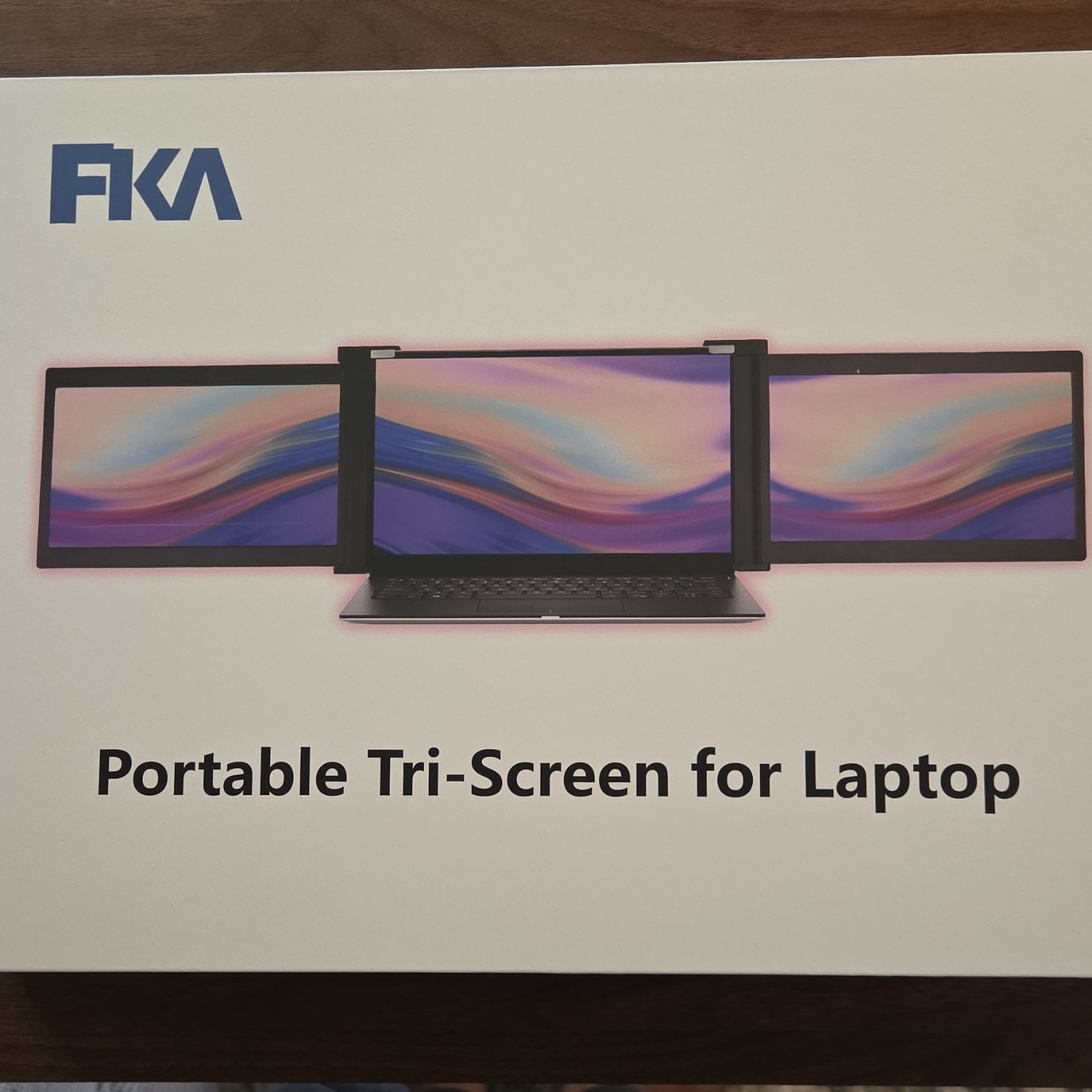 FKA Portable Tri-Screen 11.6″ Laptop Screen Monitor, 16:9 Aspect Ratio, Black