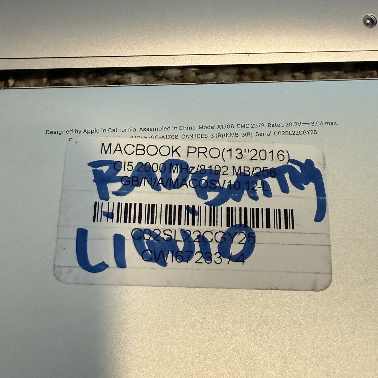 Lot X2 Apple MacBook Pro A1708 2016 2017 Touchpad Keyboard Gray Silver
