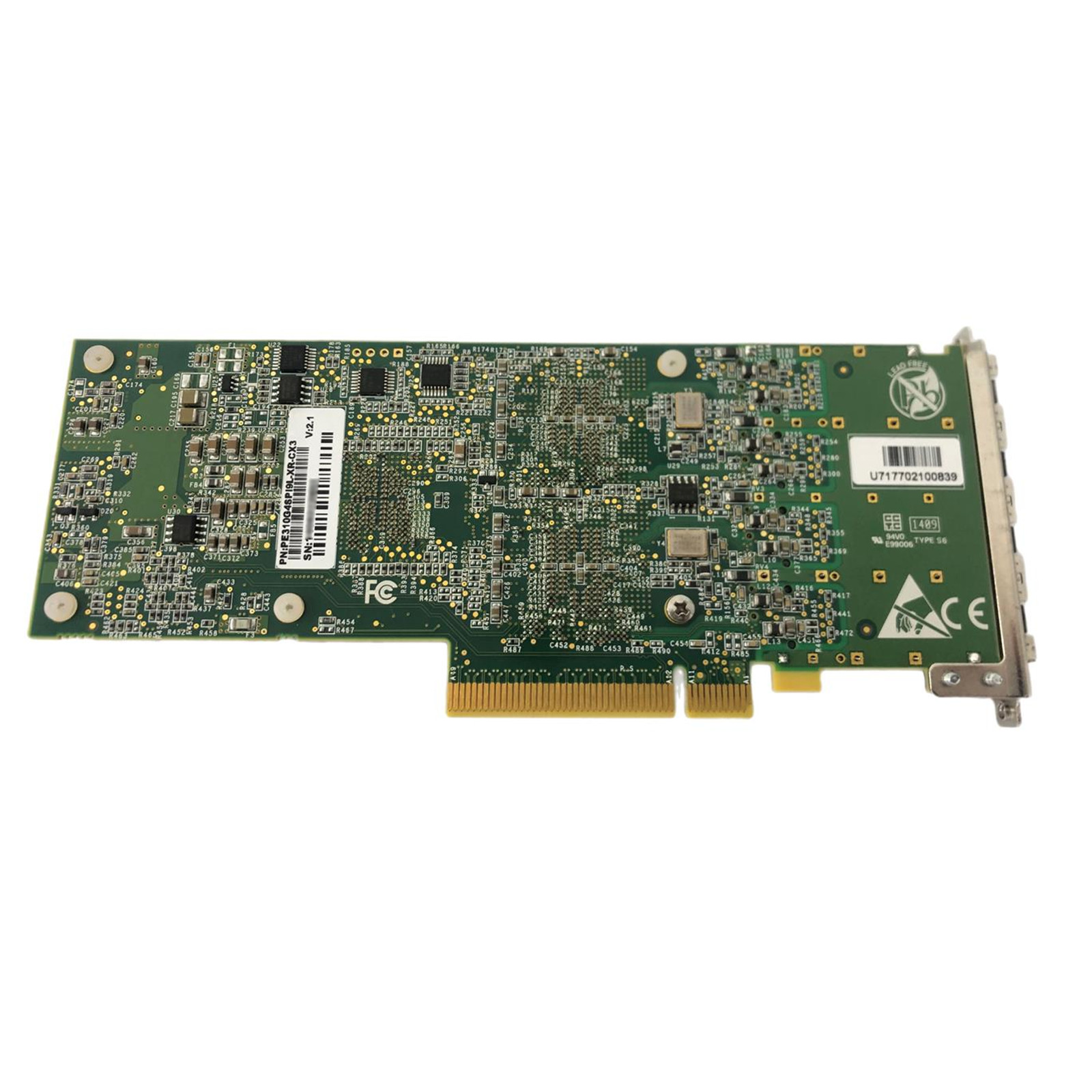 Silicom PE310G4SPI9L-XR-CX3 Quad Port 10GB SFP+ PCIe x8 Ethernet Adapter Low