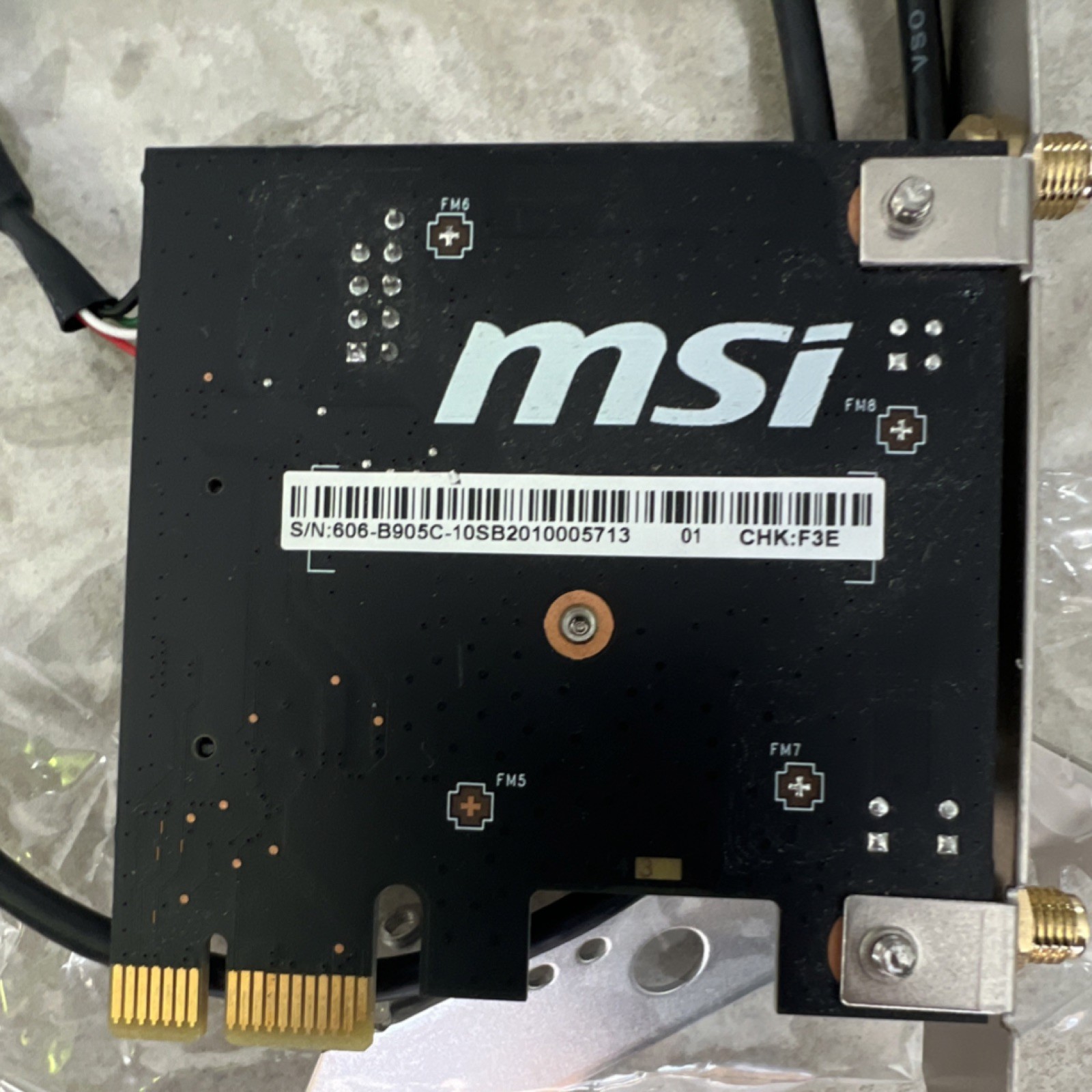 MSI MS-B905C PCIe x1 WiFi 6E 802.11ax Bluetooth Adapter 2400Mbps Antennas