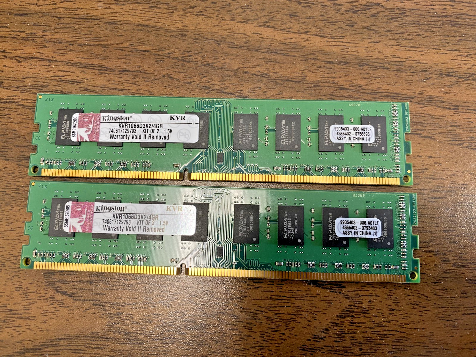Kingston 4GB (2 x 2GB) DDR3 1066 (PC3 8500) Dual Channel Kit Desktop Memory Mode