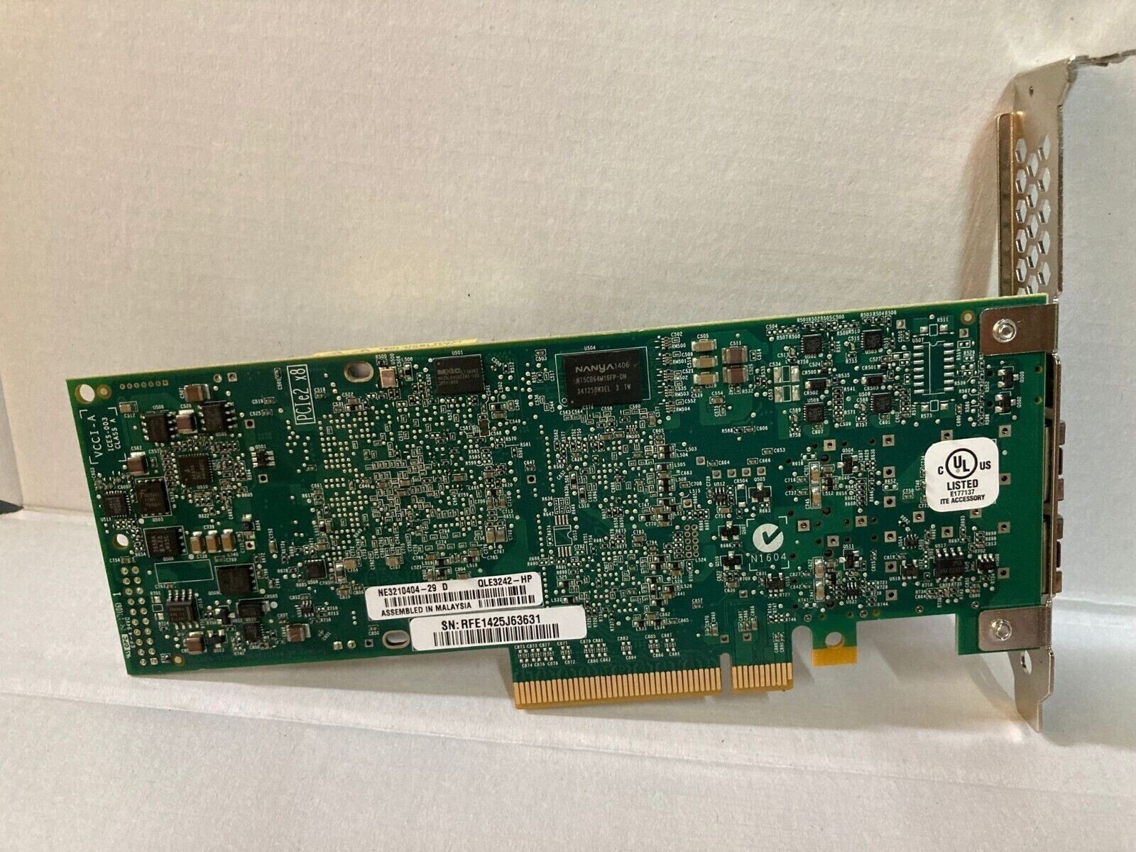 HP NC523SFP Dual Port 10GbE 593717-B21 593742-001 593715-001 PCIe Server Adapter