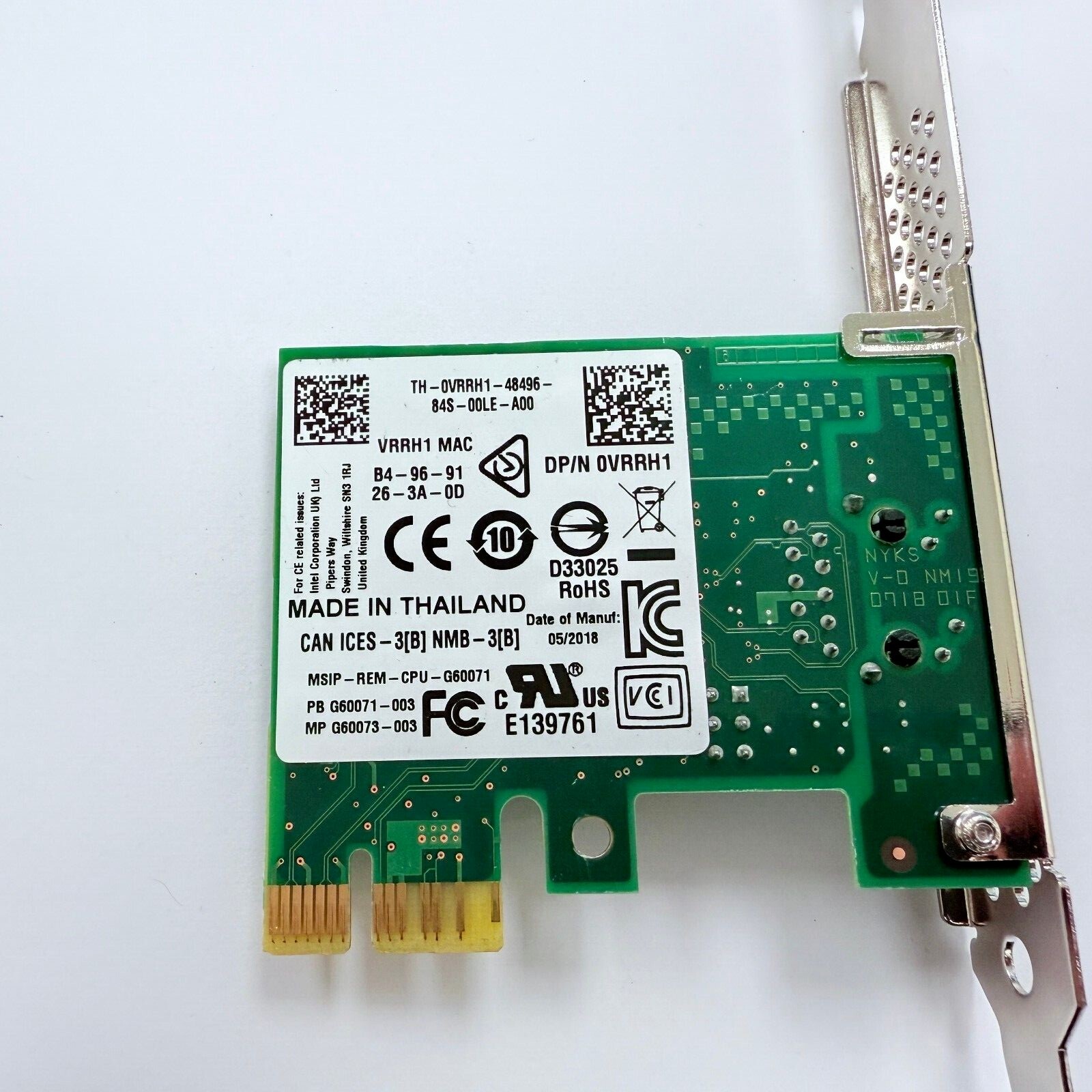 Dell VRRH1 PCI-e Gigabit Ethernet Network Card