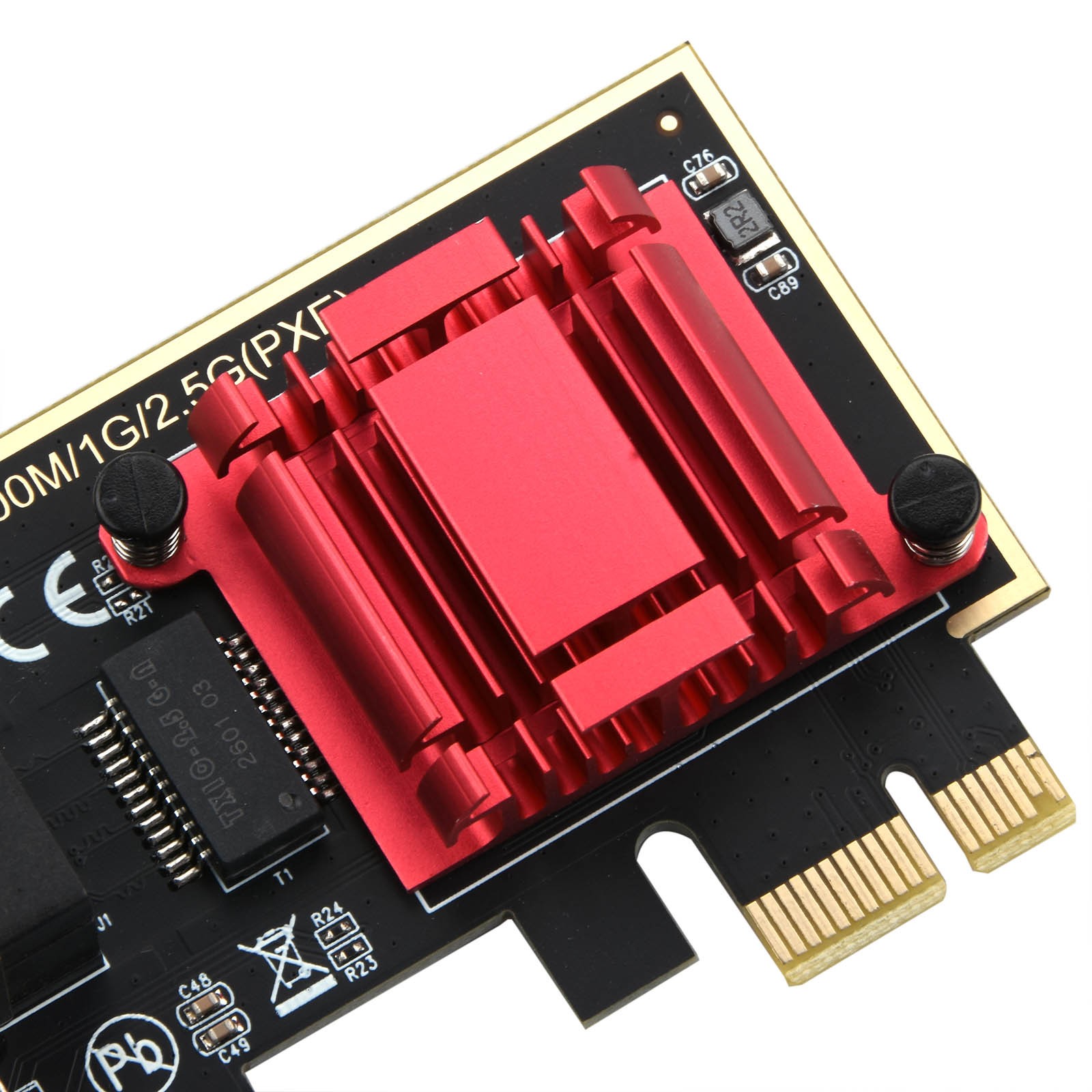 PCIe Network Adapter Card W/RTL8125 Clip For Window 2.5 Gbps Data Transfer Rate