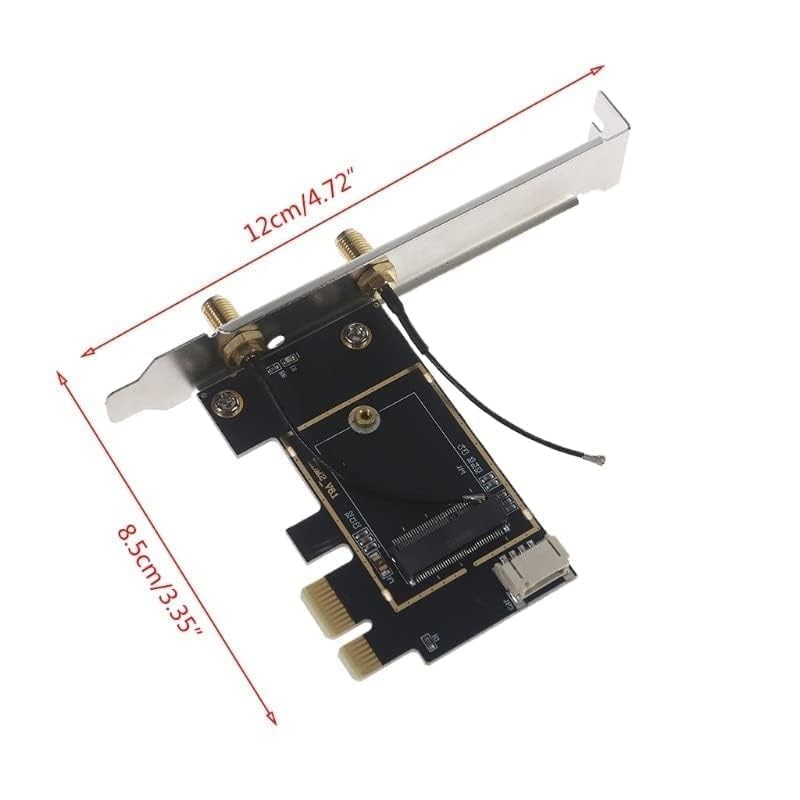 Laptop to Desktop (PCIe x1) Wi-Fi Card Converter for M.2 PCIe Network Cards