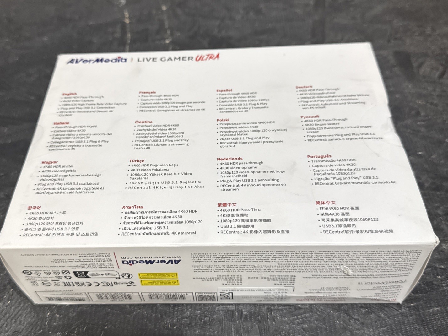 AVerMedia GC553 Live Gamer ULTRA (LGU) 4K60 HDR Pass-Through, 4K30 Capture