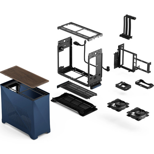 Fractal Design Era 2 Midnight Blue PC Computer SFF Case Mini ITX FD-C-ERA2N-03