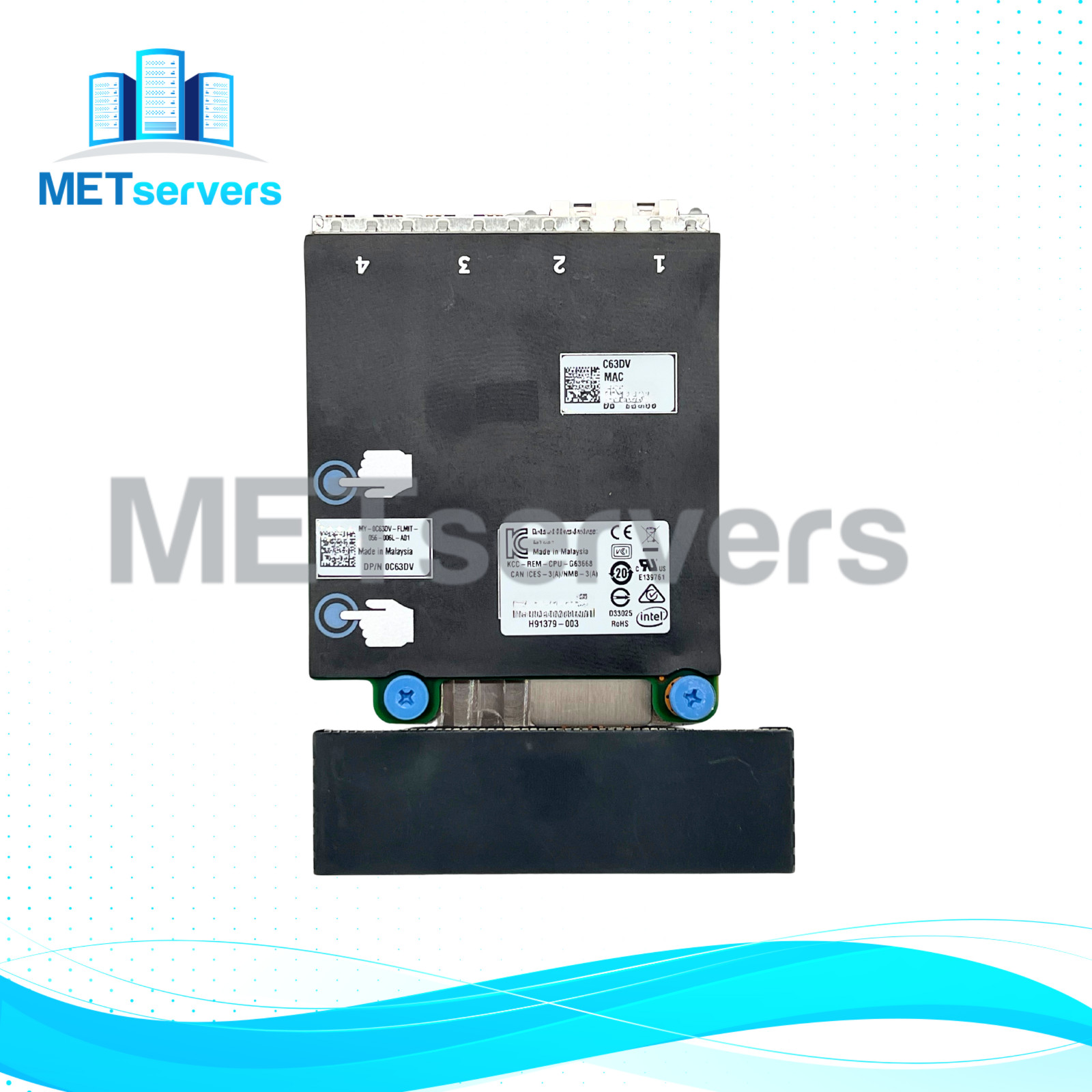 0C63DV Dell Intel X520/I350 Quad Port 2x 10Gb SFP+ 2x 1Gb RJ45 Network Card