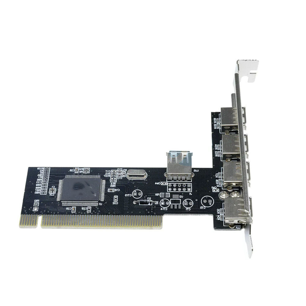 2PC PCI 32bit to 4+1 ports USB2.0 Expansion Controller Card PCI 5x USB2.0 HOT