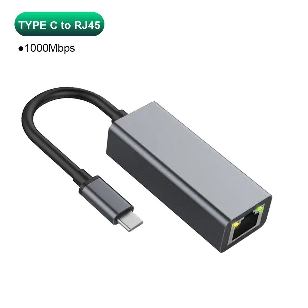 USB C to Ethernet Adapter 1000Mbps RJ45 LAN Network Card for MacBook Windows