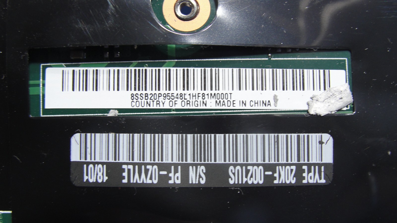 Lenovo ThinkPad 12.5” X280 Intel i7-8650U 1.9GHz 16GB Motherboard 01LX684