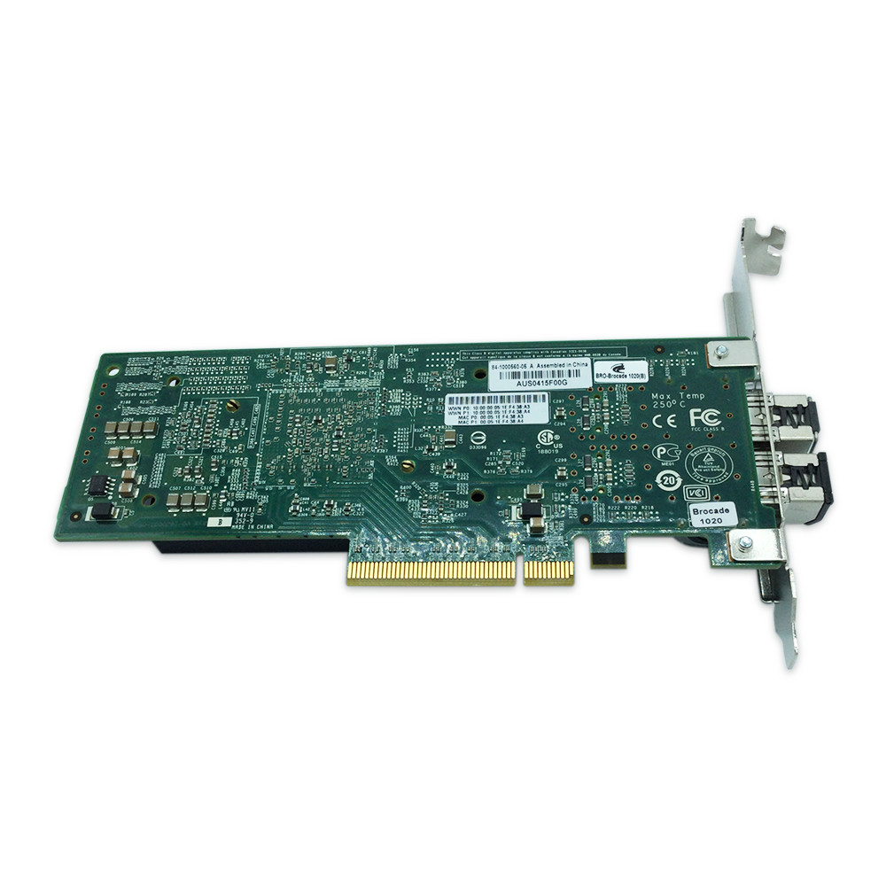 10GbE FCoE Dual Port Brocade NIC PCIe 2.0 x8 HBA Ethernet Card 2x Optics