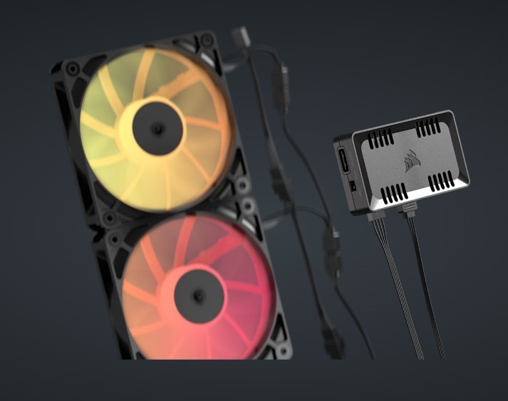 CORSAIR Commander Duo iCUE Link RGB Lighting and PWM ARGB Fan Controller – Black