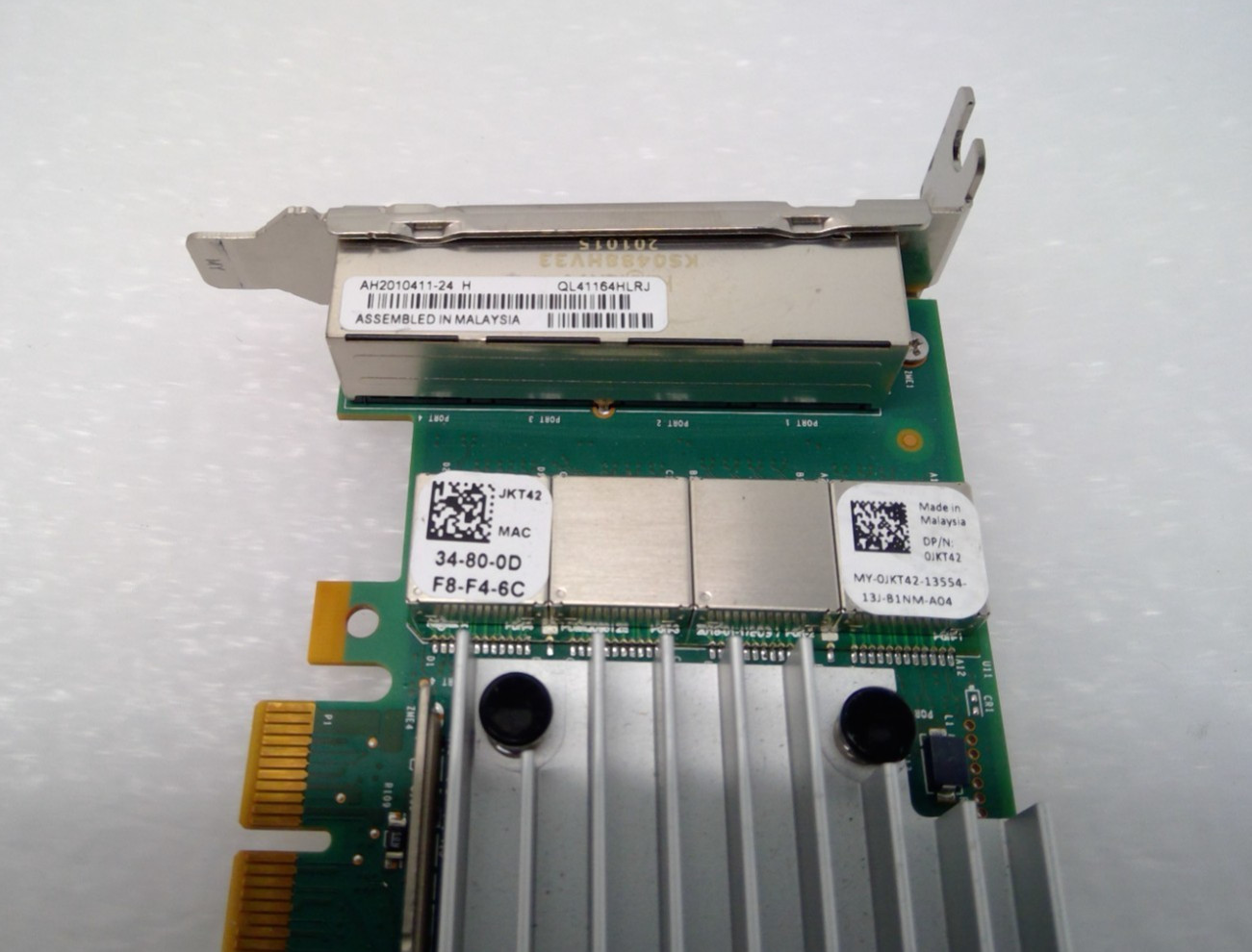 JKT42 Dell QLogic QL41164HLRJ Quad Port 10Gb RJ-45 Network Card QL41164HFRJ
