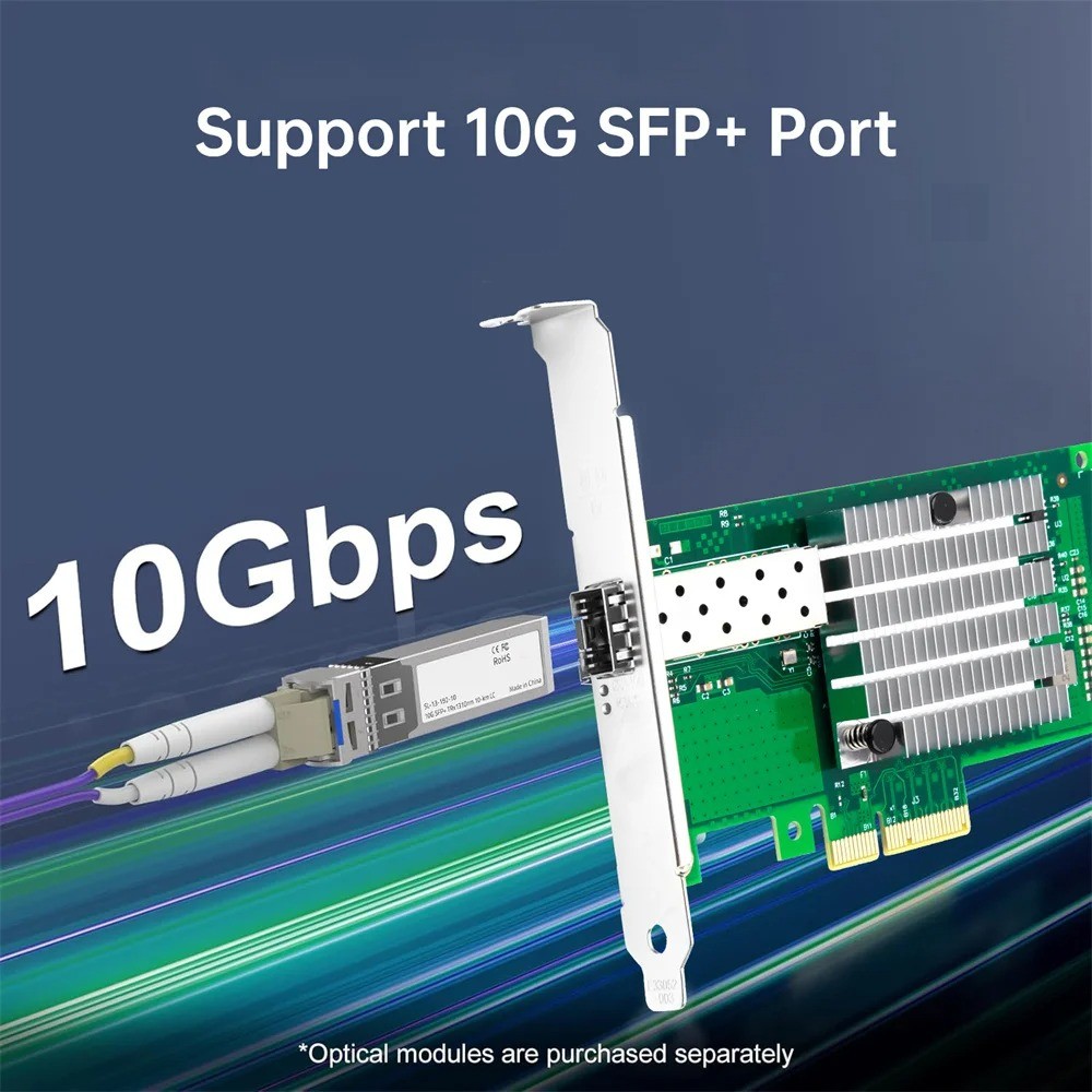 NEW Compatible X520-DA1 E10G41BTDA 10GbE Ethernet Converged Network Adapter