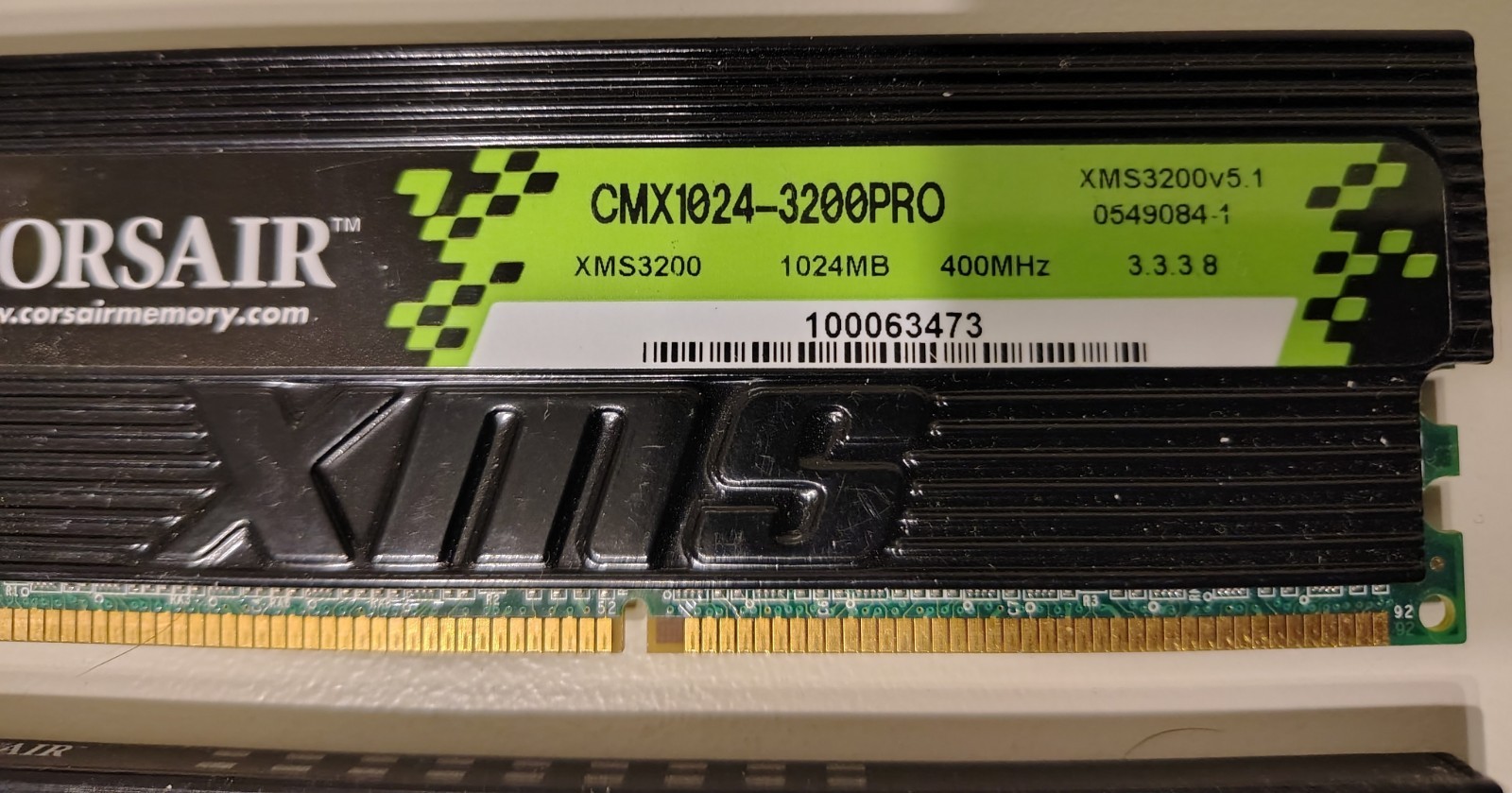 Corsair XMS Pro 3GB (3x1GB) DDR1 RAM DDR400 PC3200 CMX1024-3200PRO LED Retro