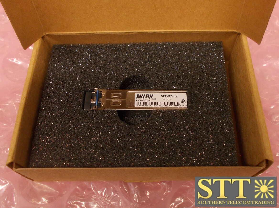 SFP-GD-LX MRV OPTICAL TRANSCEIVER 1000BASE LX LC, 10 KM, 1310 NM SFP NEW