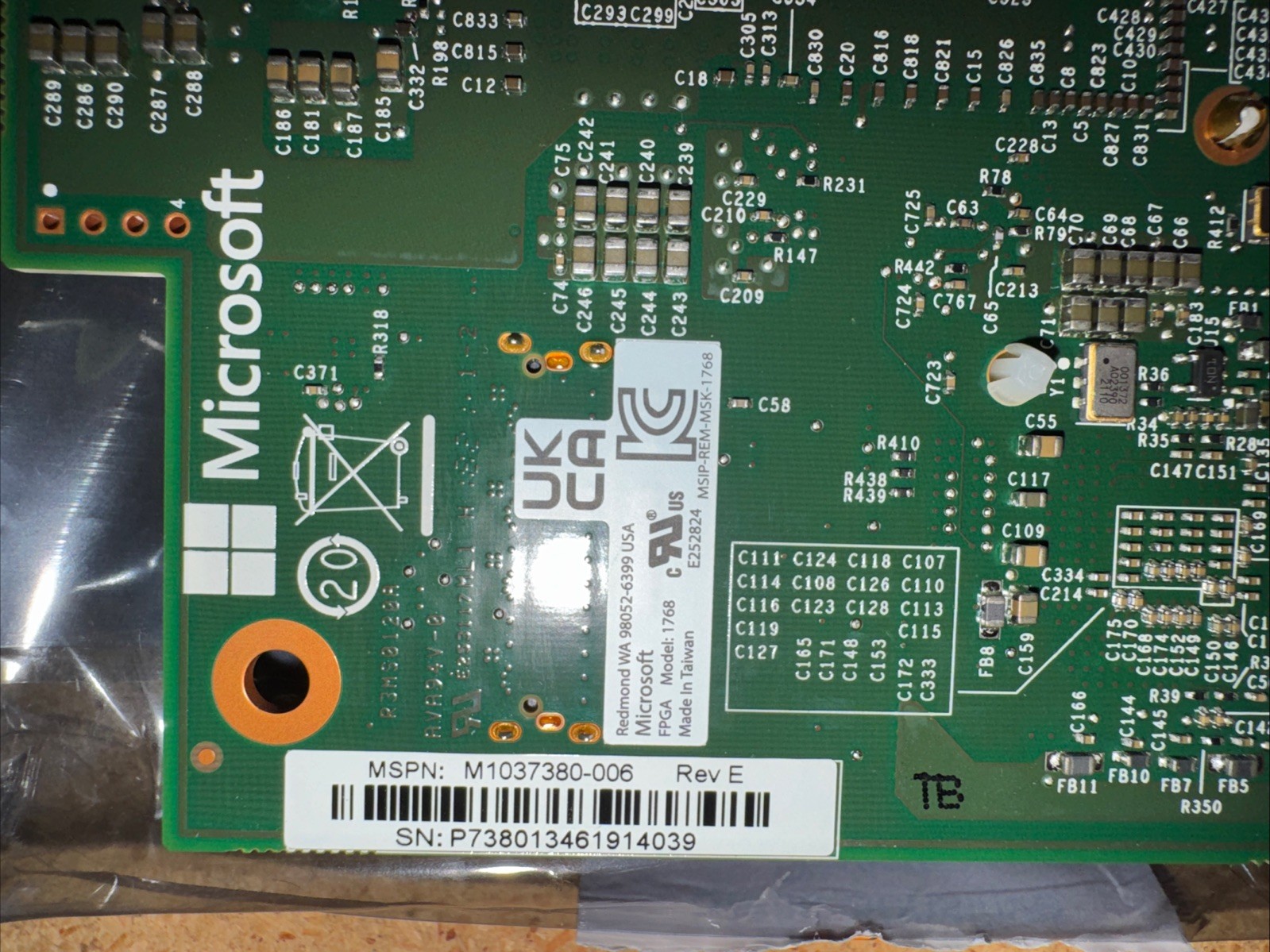 Microsoft M1037380-006 REV E, Accelerator Card***FAST FREE SHIPPING***